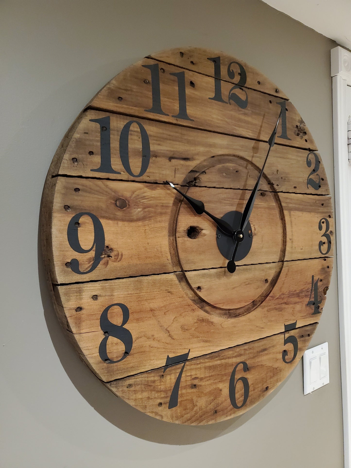 29" Spool Clock - Stained Special Walnut