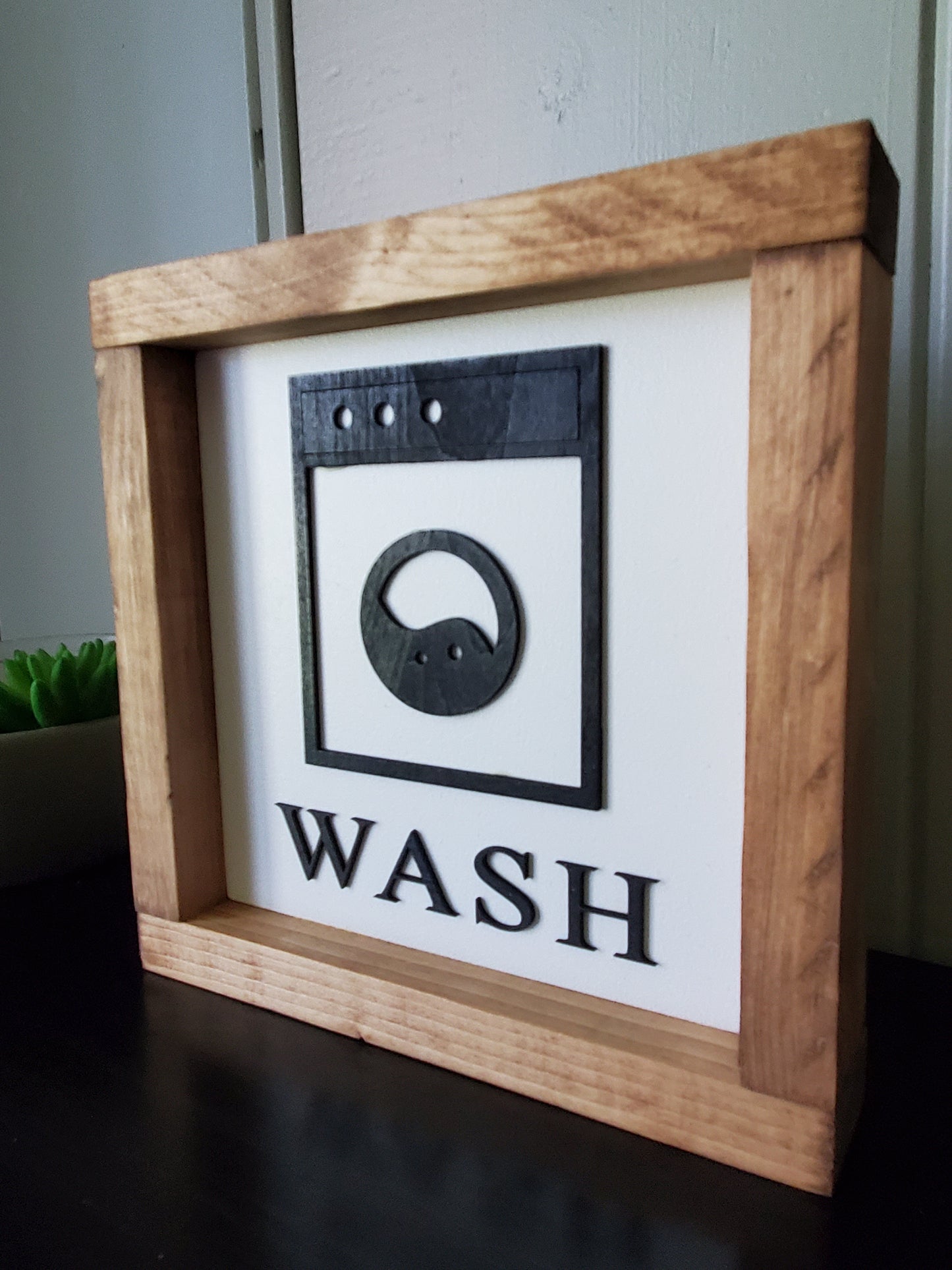 Wash 3D laundry sign