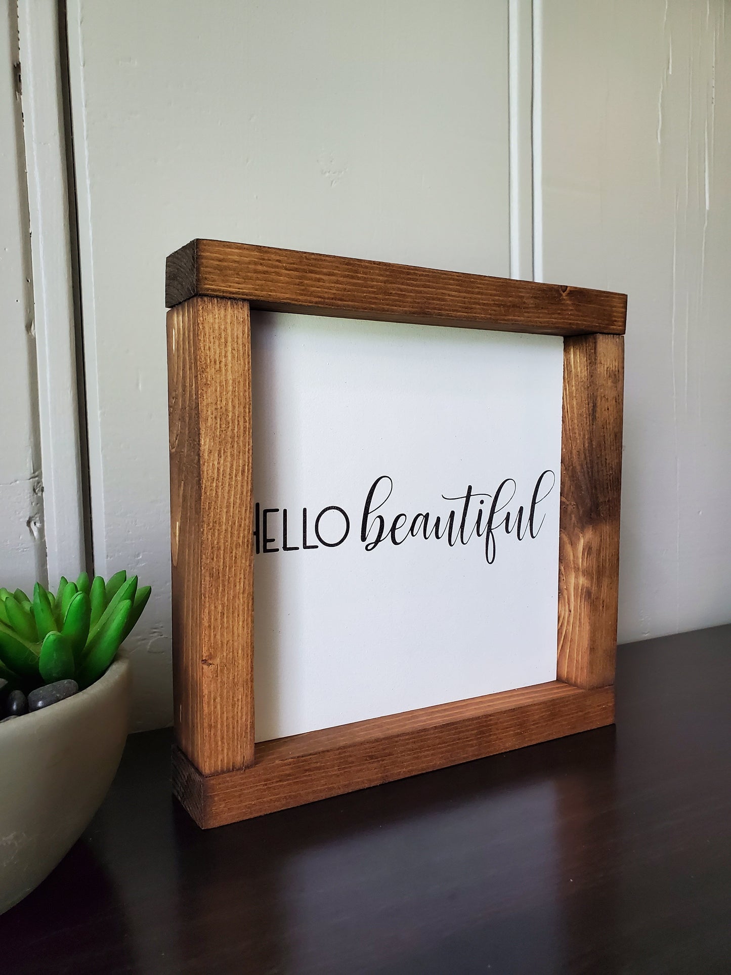 Hello Beautiful -Bathroom sign