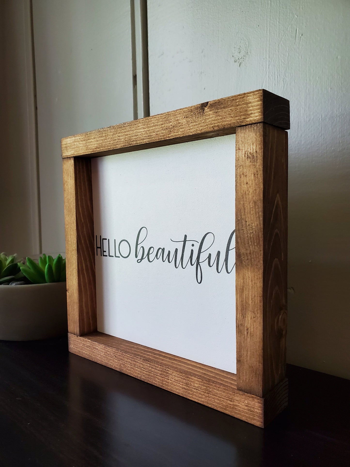 Hello Beautiful -Bathroom sign