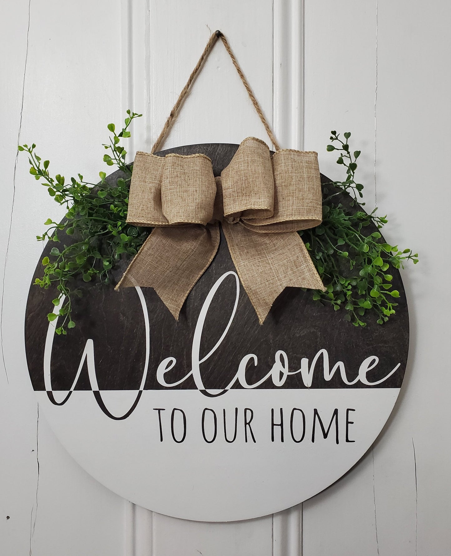 14" Welcome to our home-Ebony