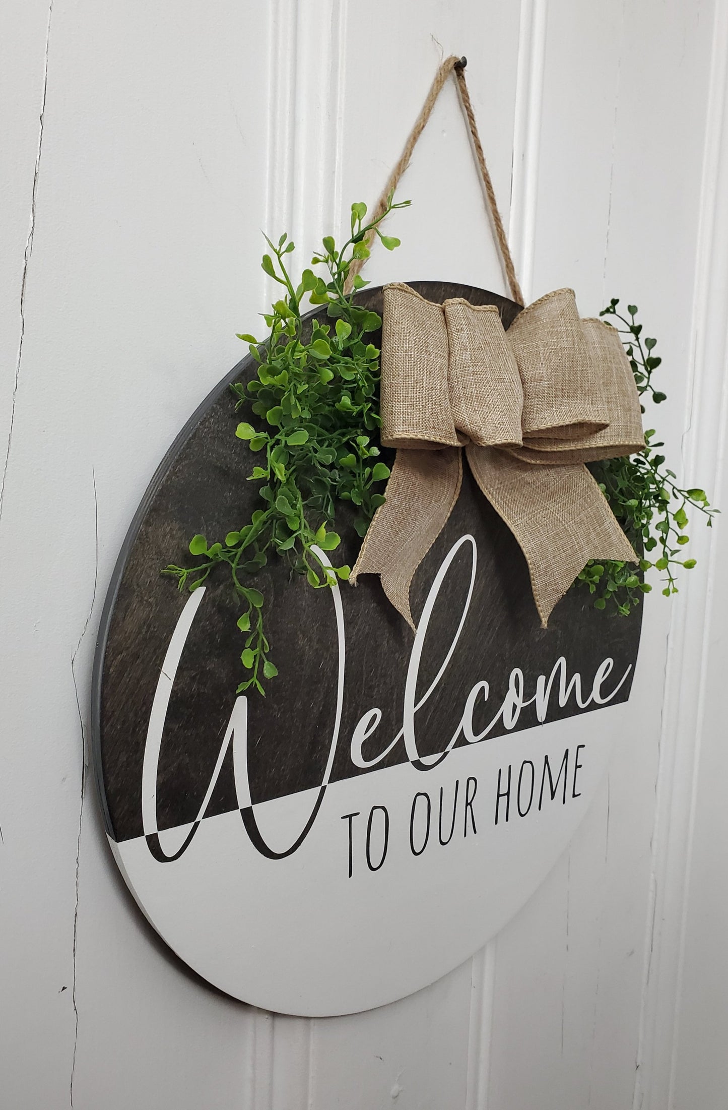 14" Welcome to our home-Ebony