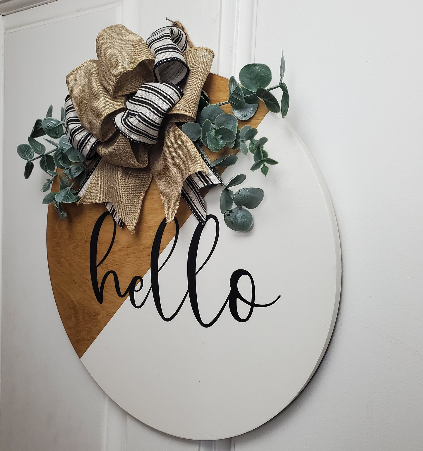 14" Hello door hanger