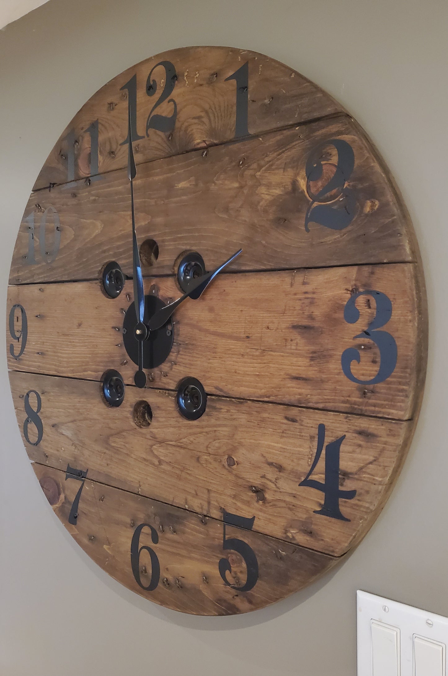 30" Spool clock- Provincial