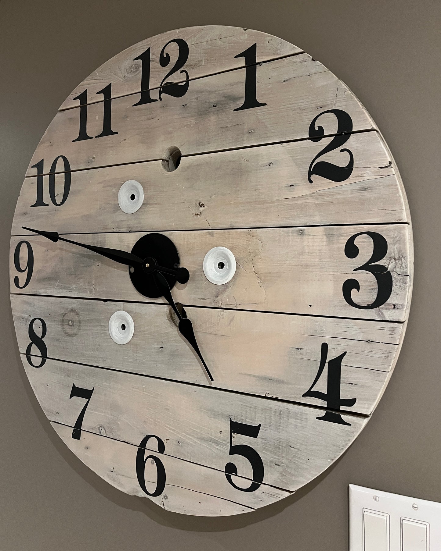 30" Indoor/Outdoor White washed Clock1