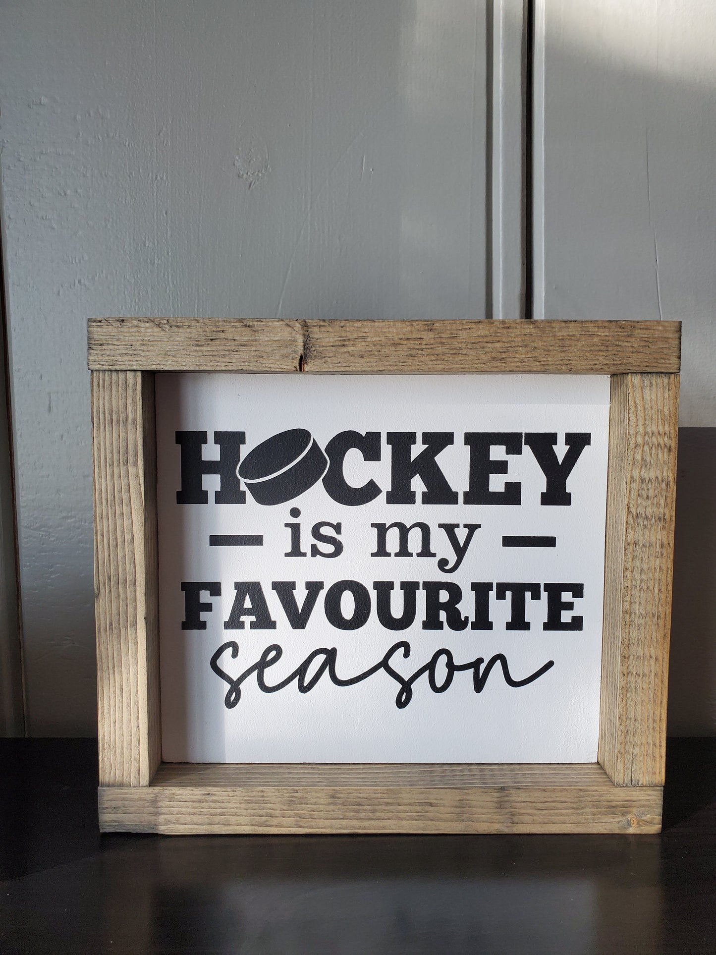 Hockey is my favourite season -classic gray