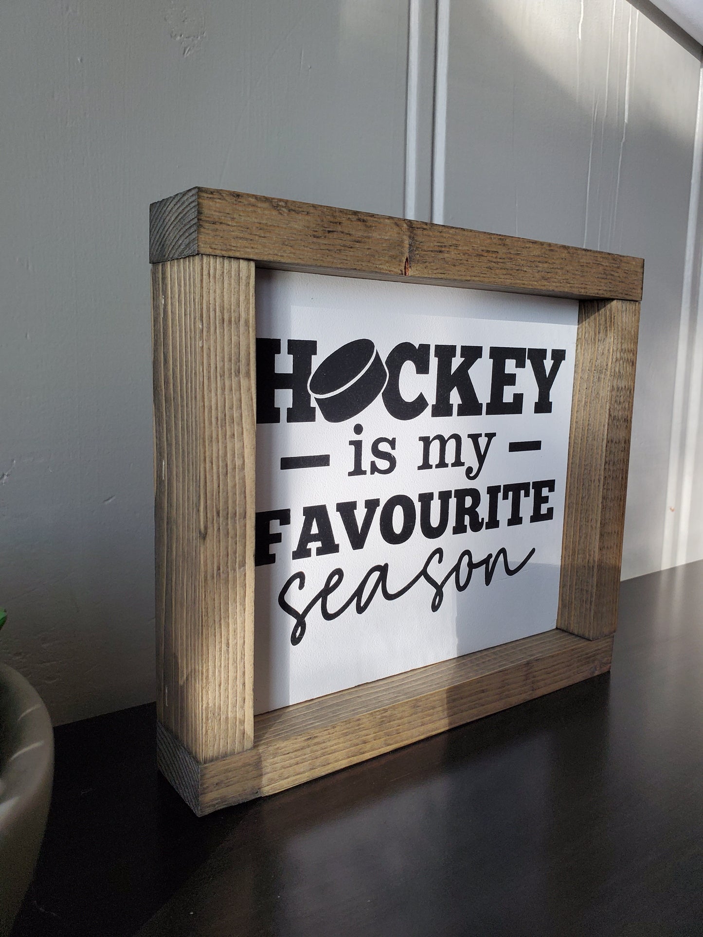 Hockey is my favourite season -classic gray