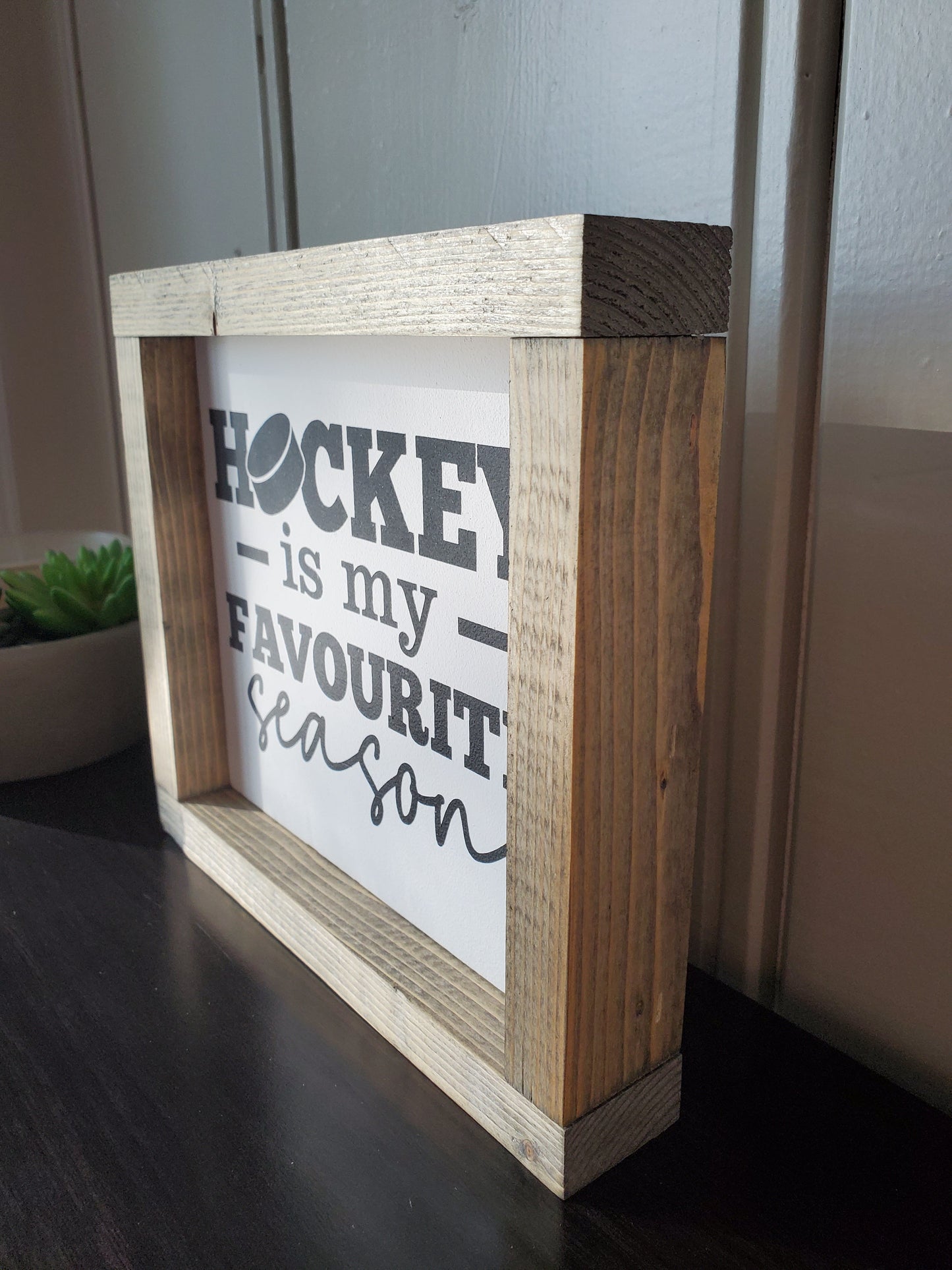 Hockey is my favourite season -classic gray