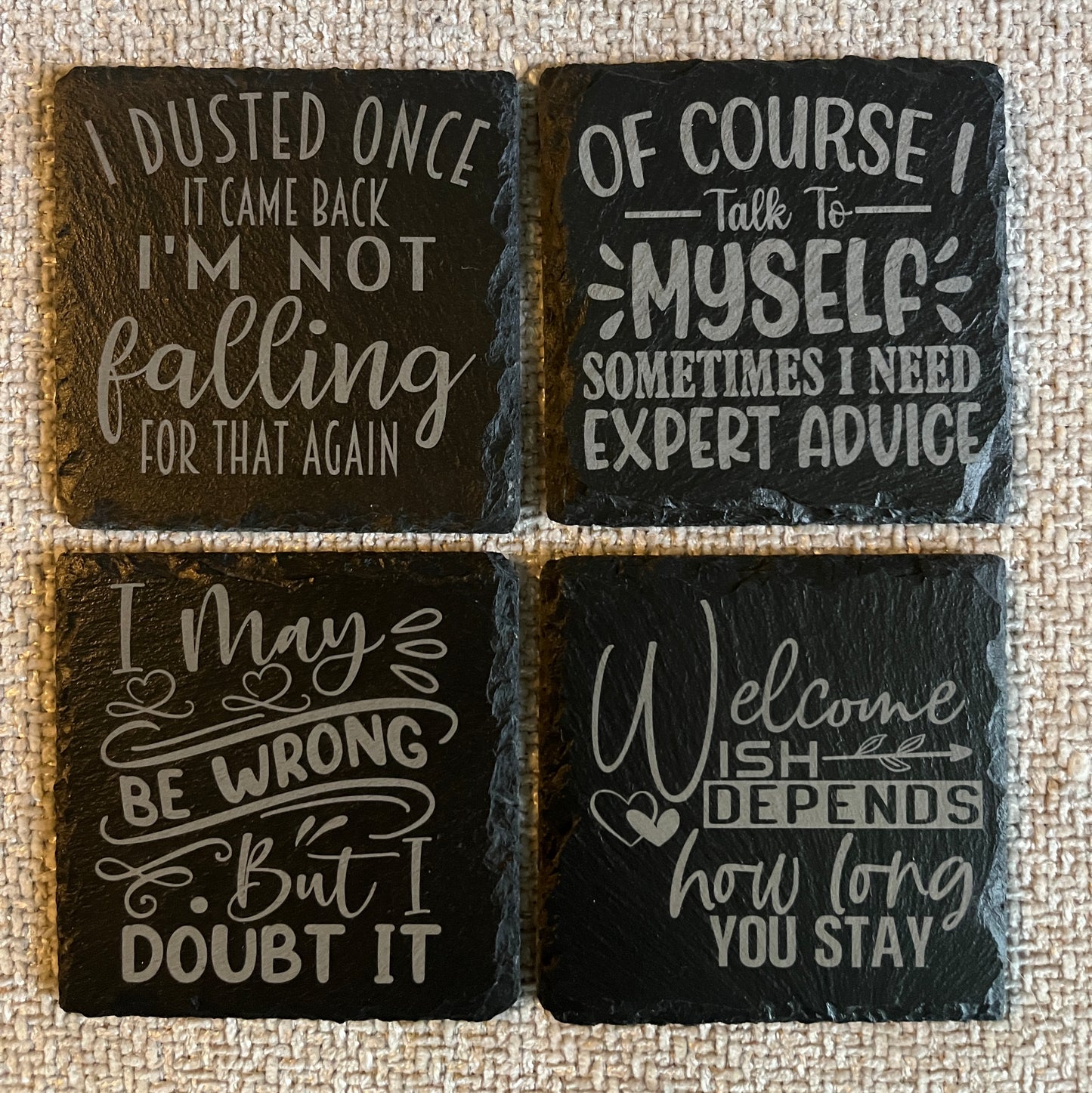 Slate Coaster bundle -set of 4