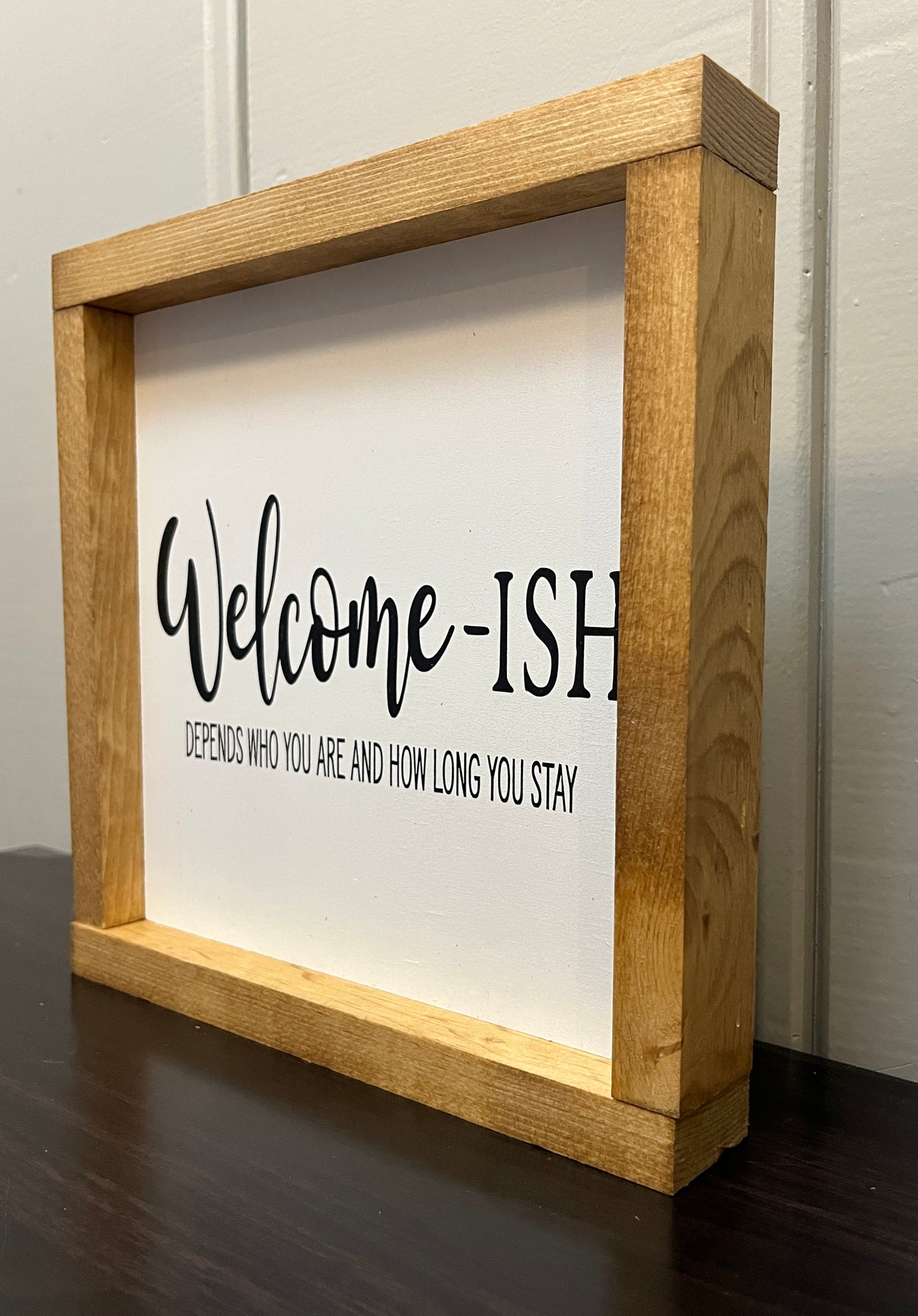 Welcome-ish - Indoor sign