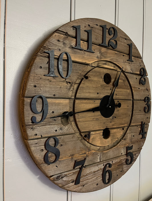 30" - 3D Spool clock -Special Walnut