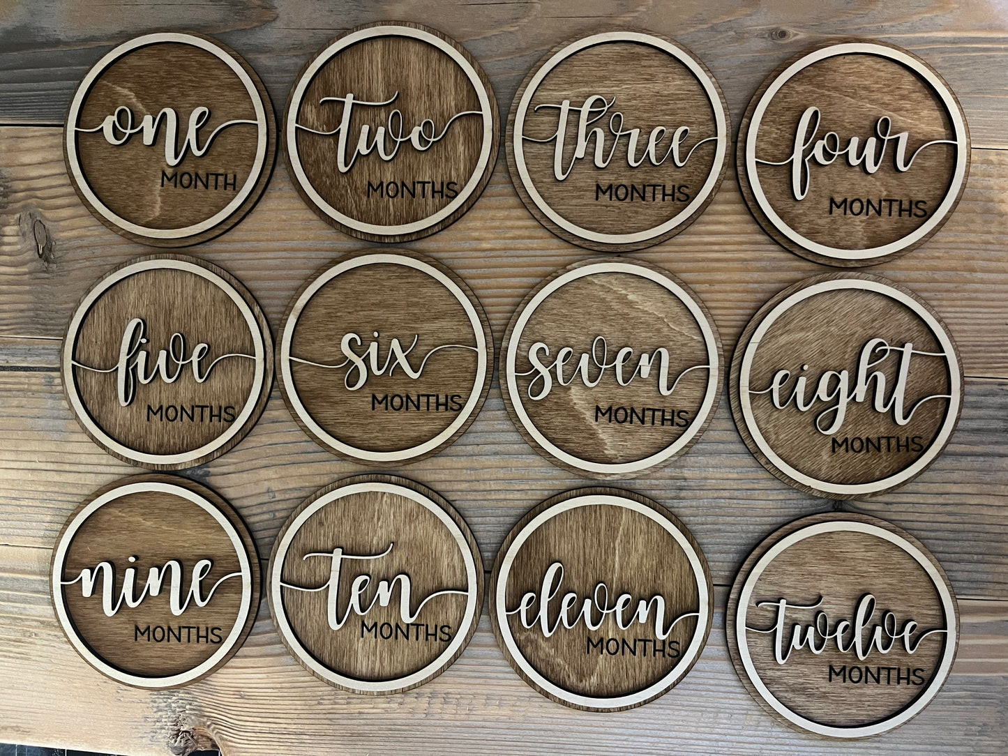3D Baby Milestones set of 12 (box not included)