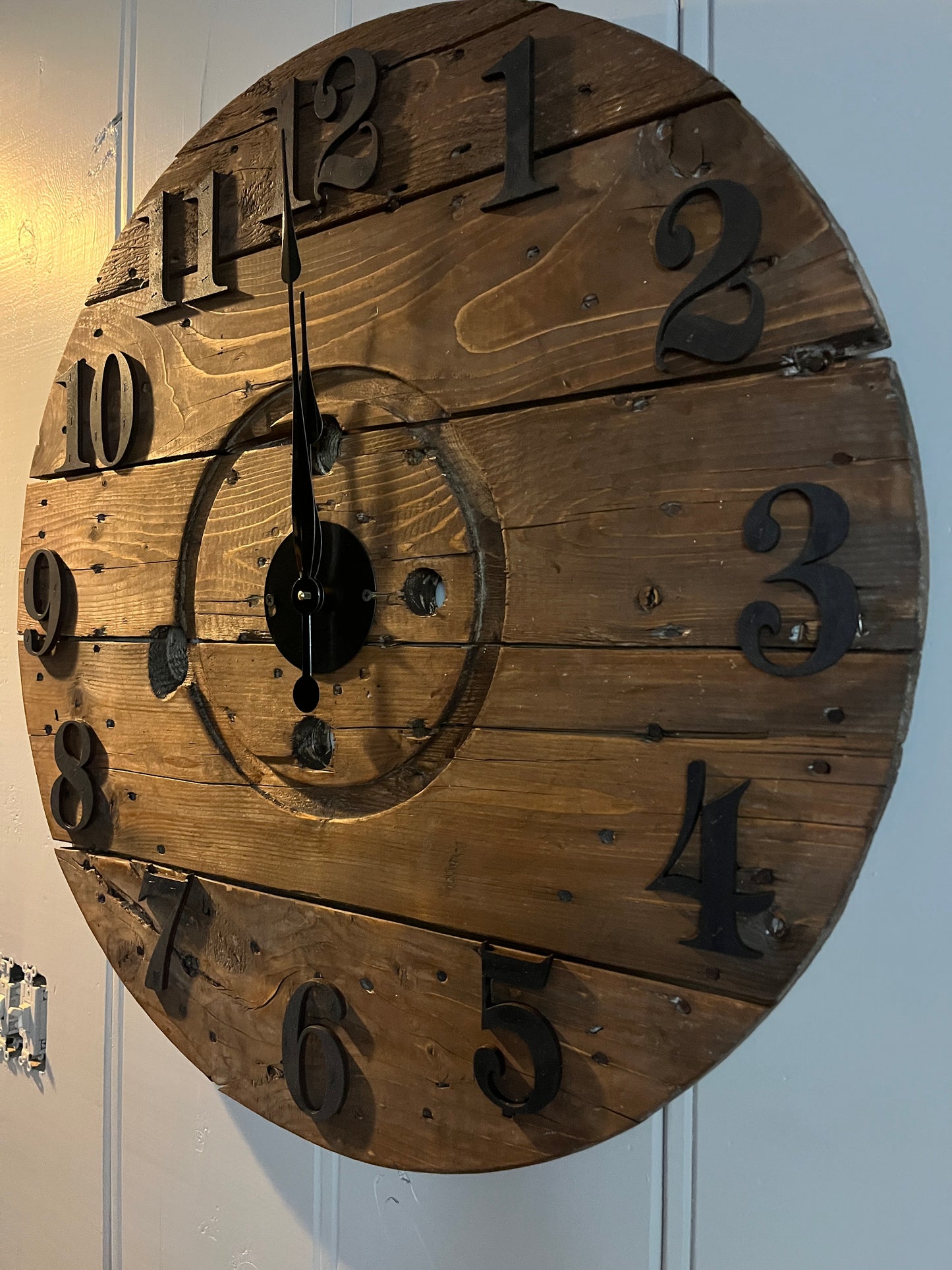 30" - 3D Spool clock - Chestnut