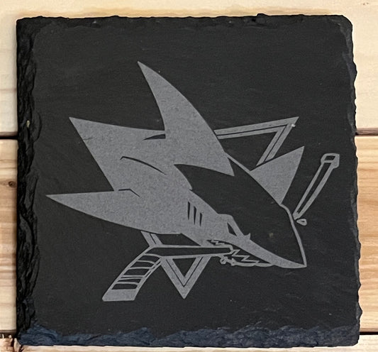 Slate Coaster - Sharks