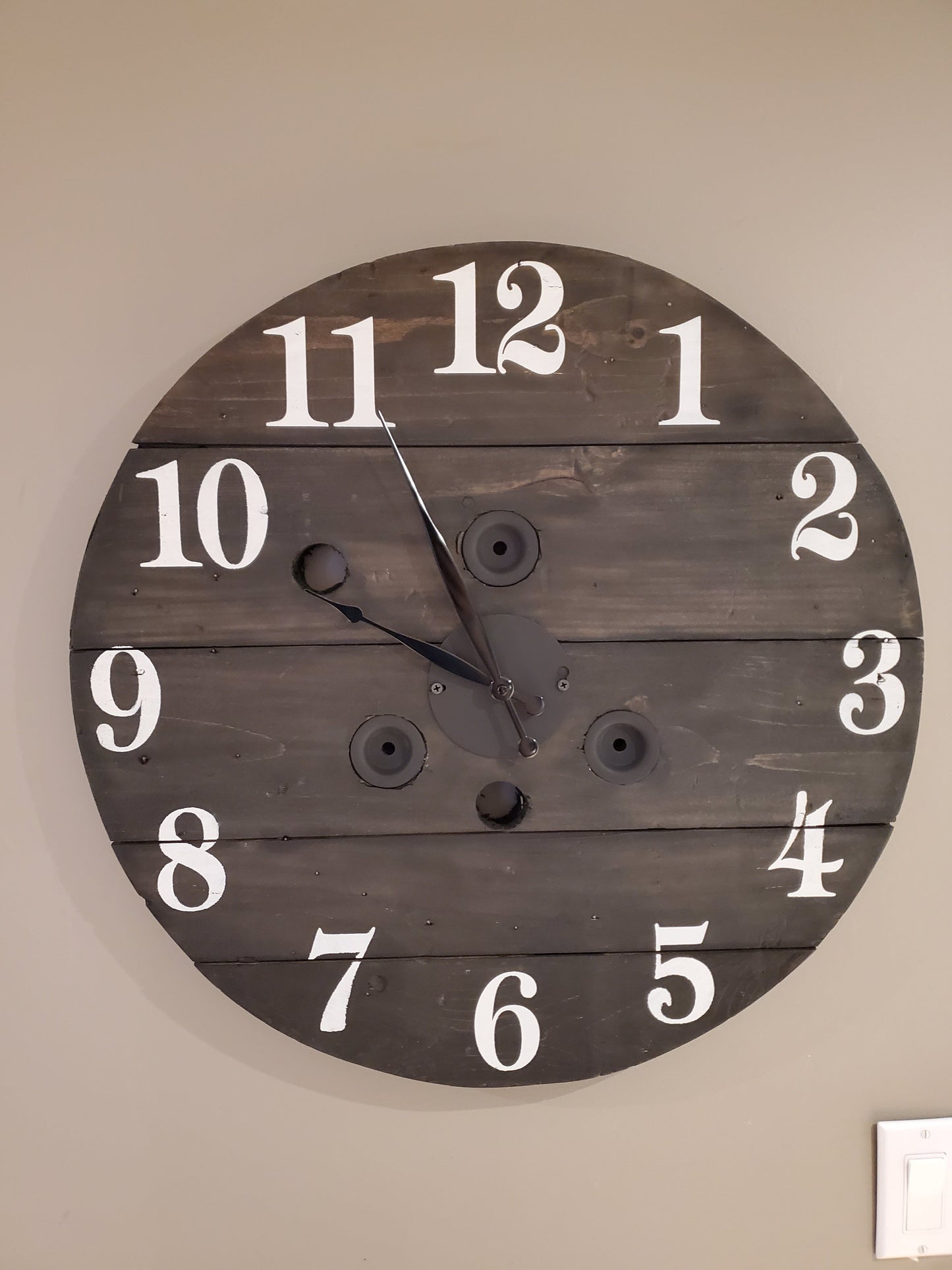 24" Spool Clock - Stained Ebony