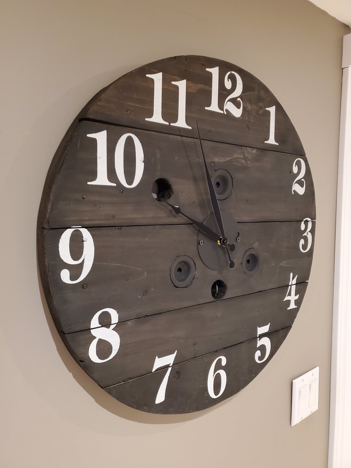 24" Spool Clock - Stained Ebony