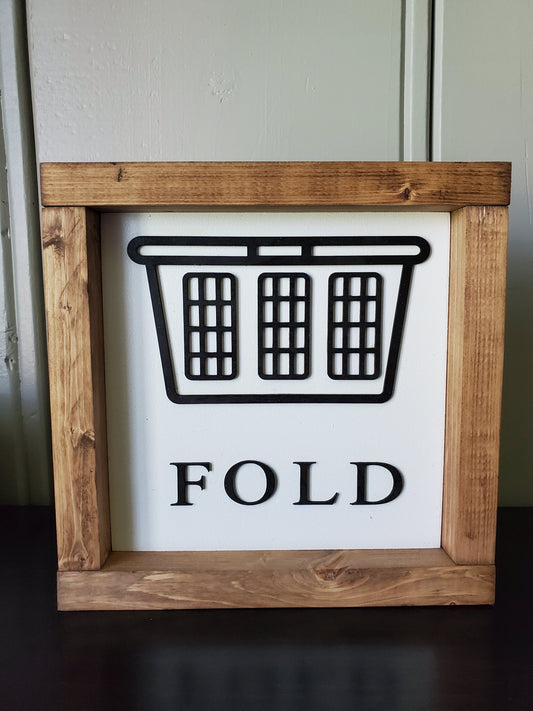 Fold 3D laundry sign