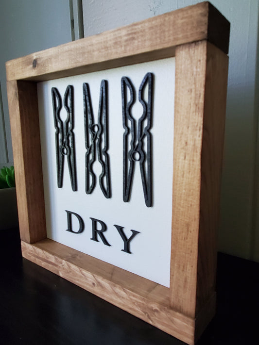Dry 3D laundry sign