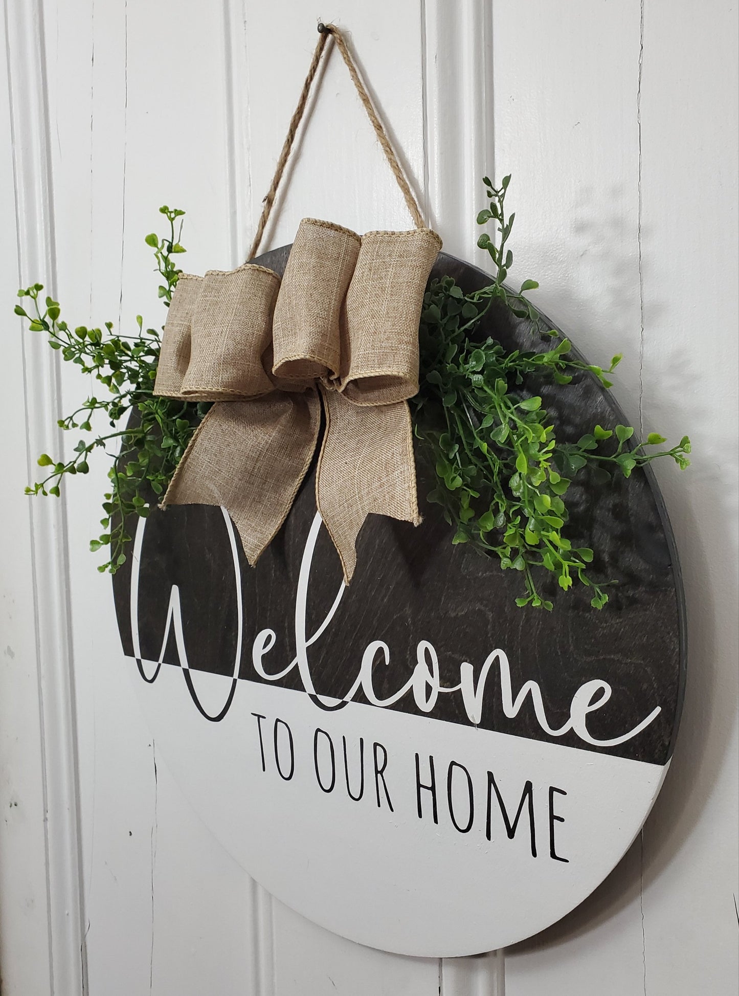 14" Welcome to our home-Ebony