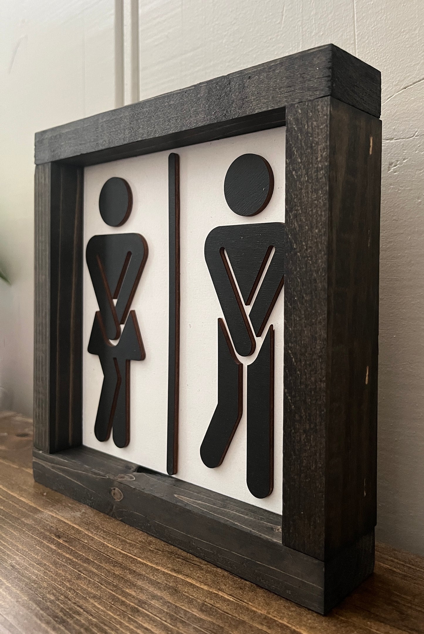3D Bathroom -stick people 8"