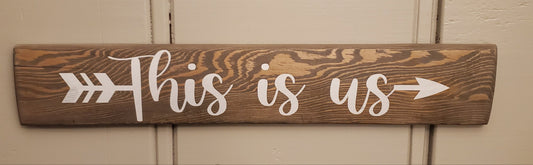 This is us - arrow sign