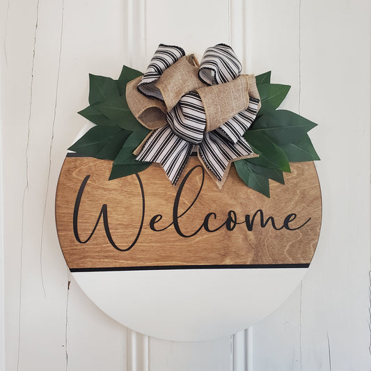 Welcome door hanger- Special walnut