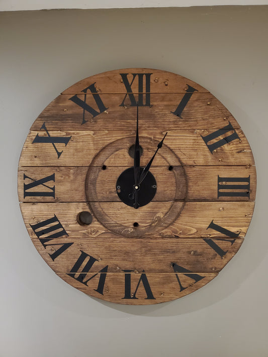 23.5" Spool clock - Roman numerals.