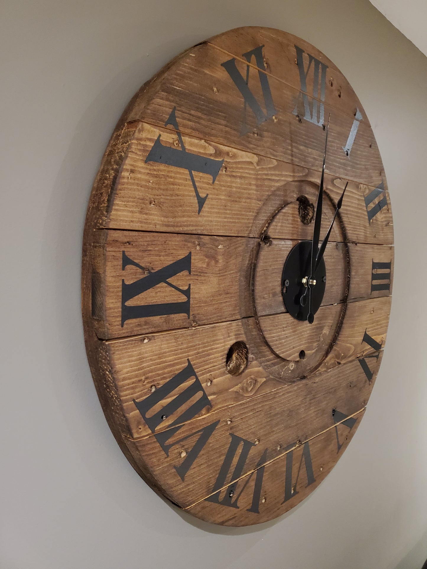23.5" Spool clock - Roman numerals.