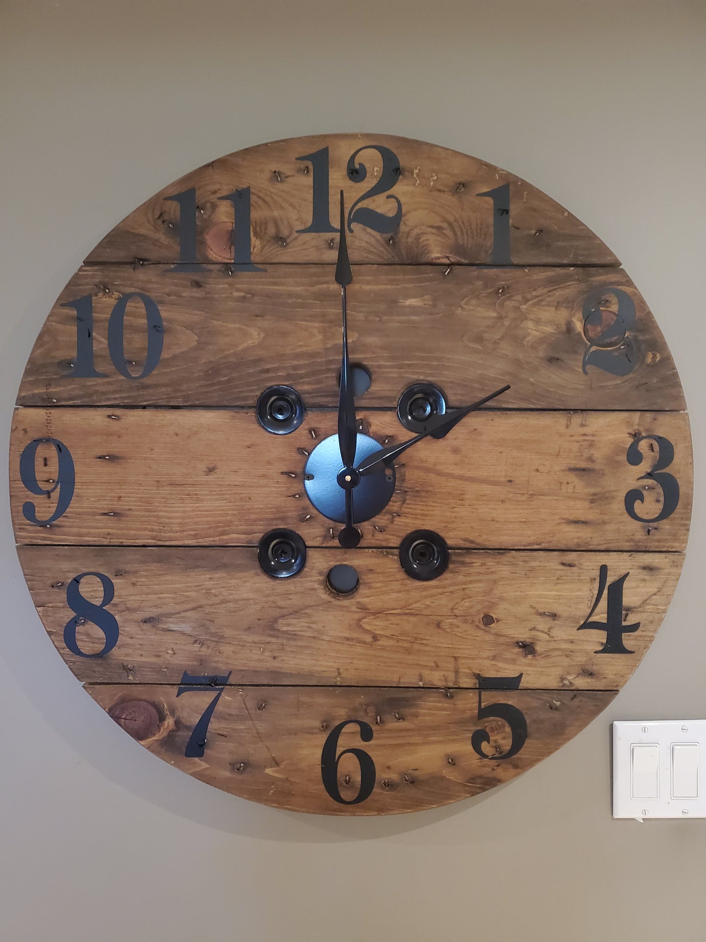 30" Spool clock- Provincial
