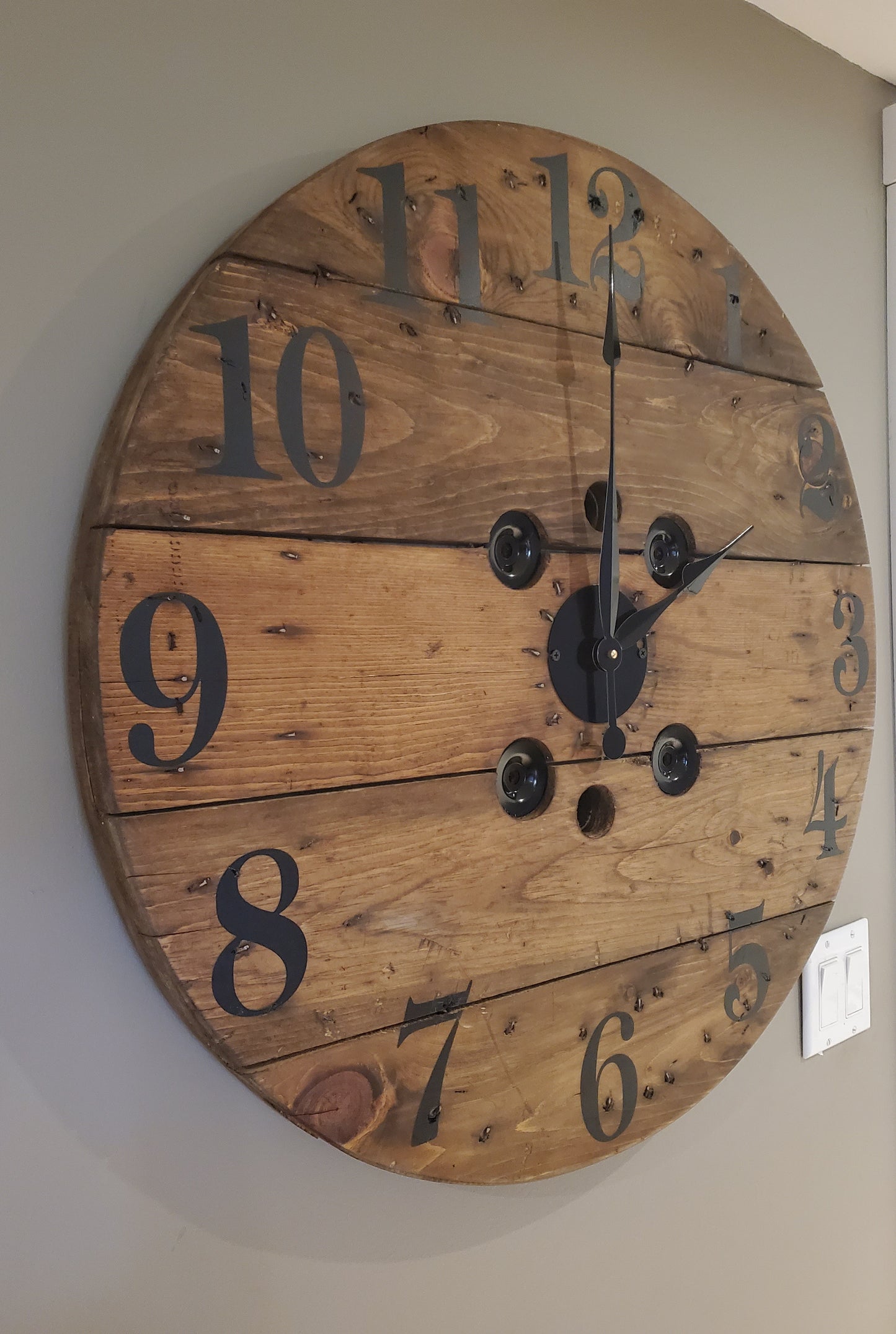 30" Spool clock- Provincial