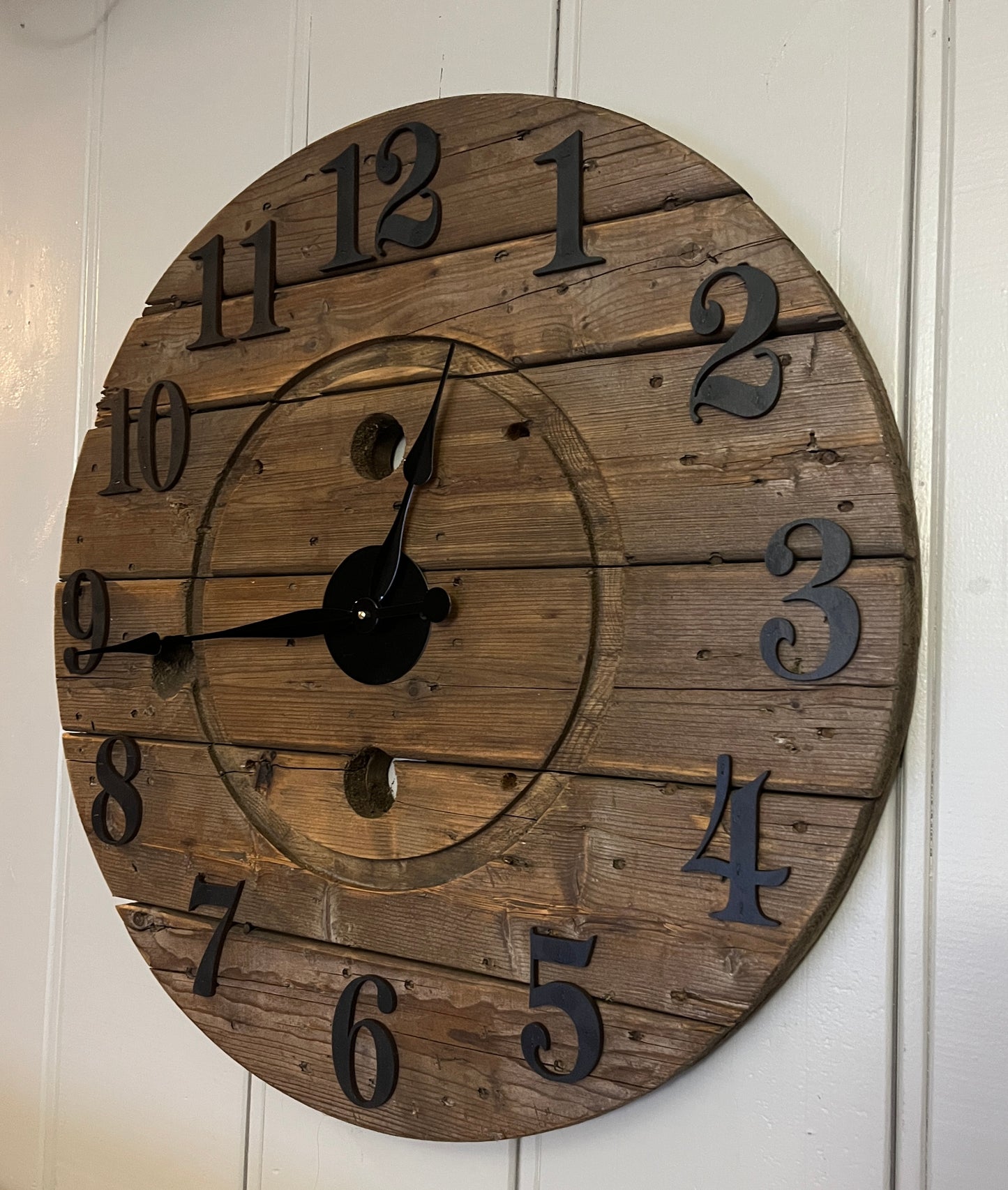 30" - 3D Spool clock -Special Walnut