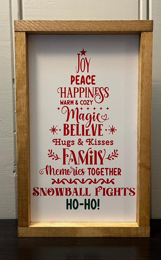 Christmas word tree