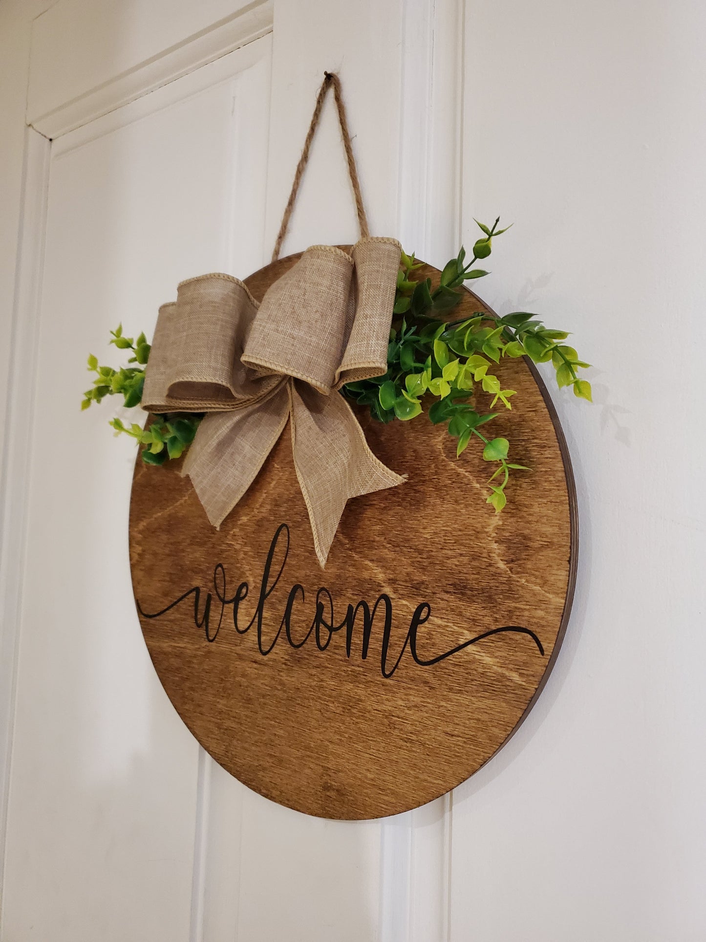 12" Welcome Door hanger -provincial
