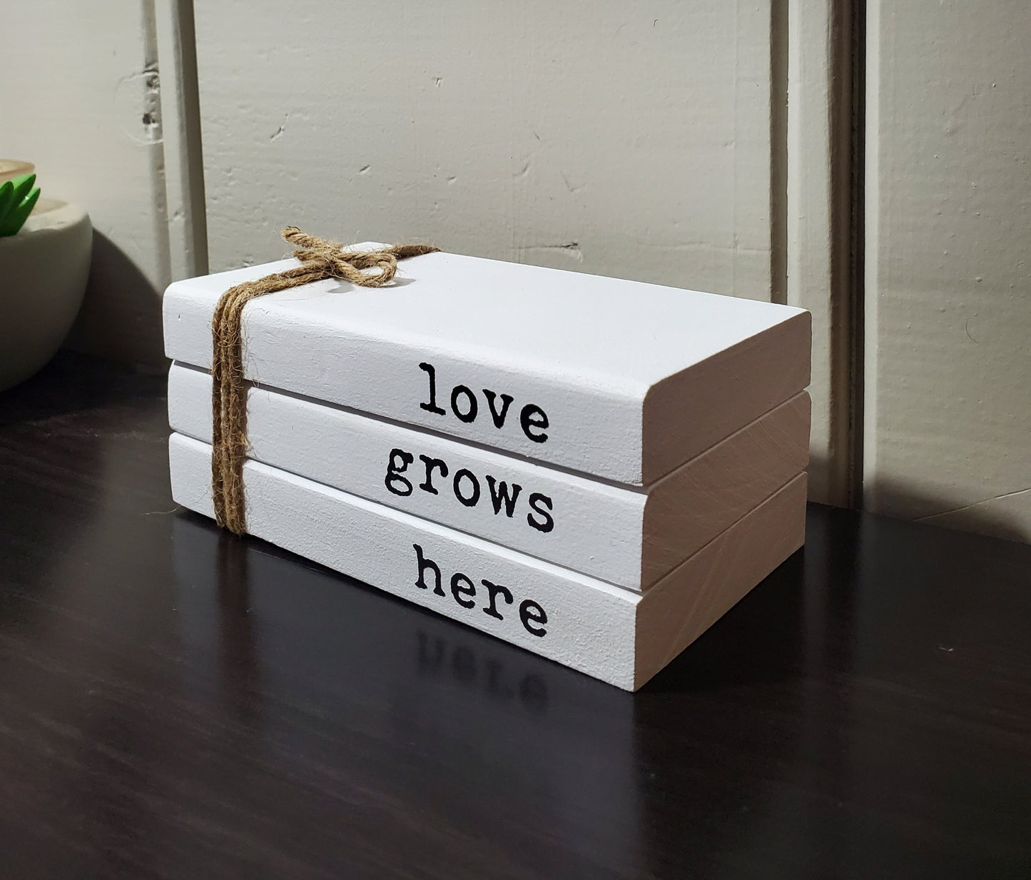 Wood Books - Love grows here