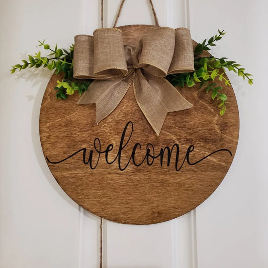 12" Welcome Door hanger -provincial