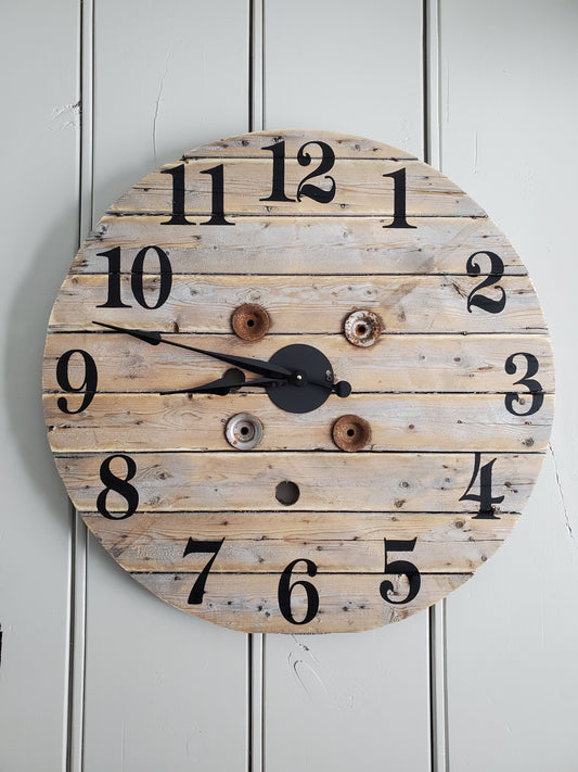 29" Spool clock- Gray/Blue tinge