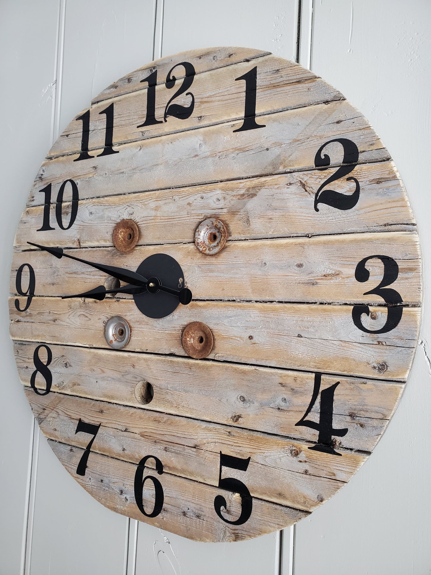 29" Spool clock- Gray/Blue tinge