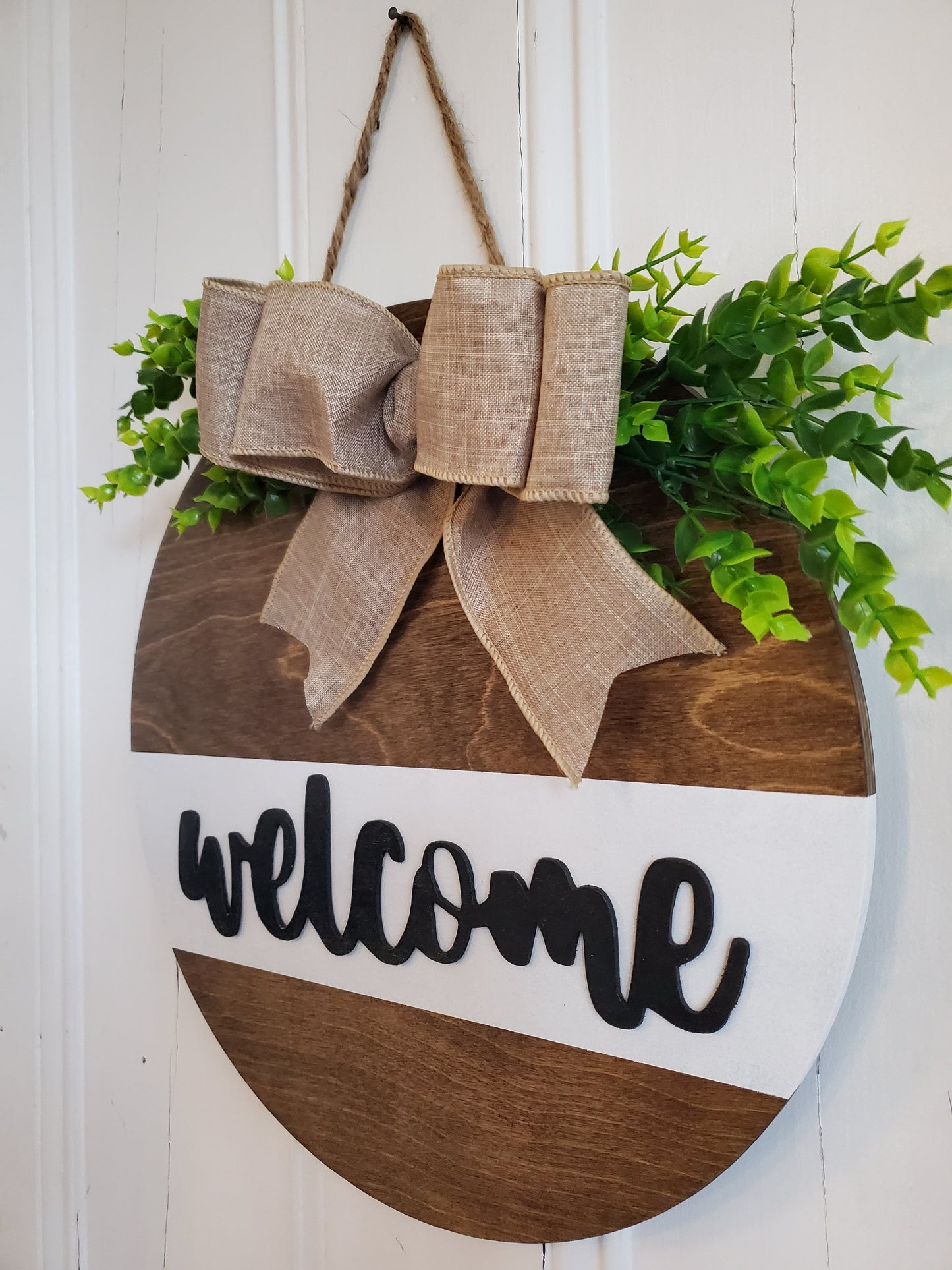 14" 3D wood Welcome Door hanger