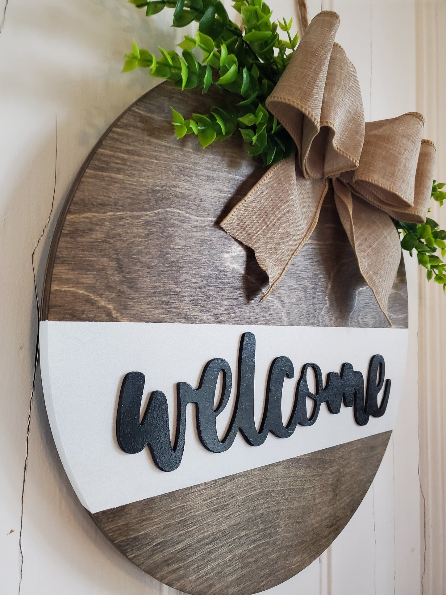 14" 3D wood Welcome Door hanger