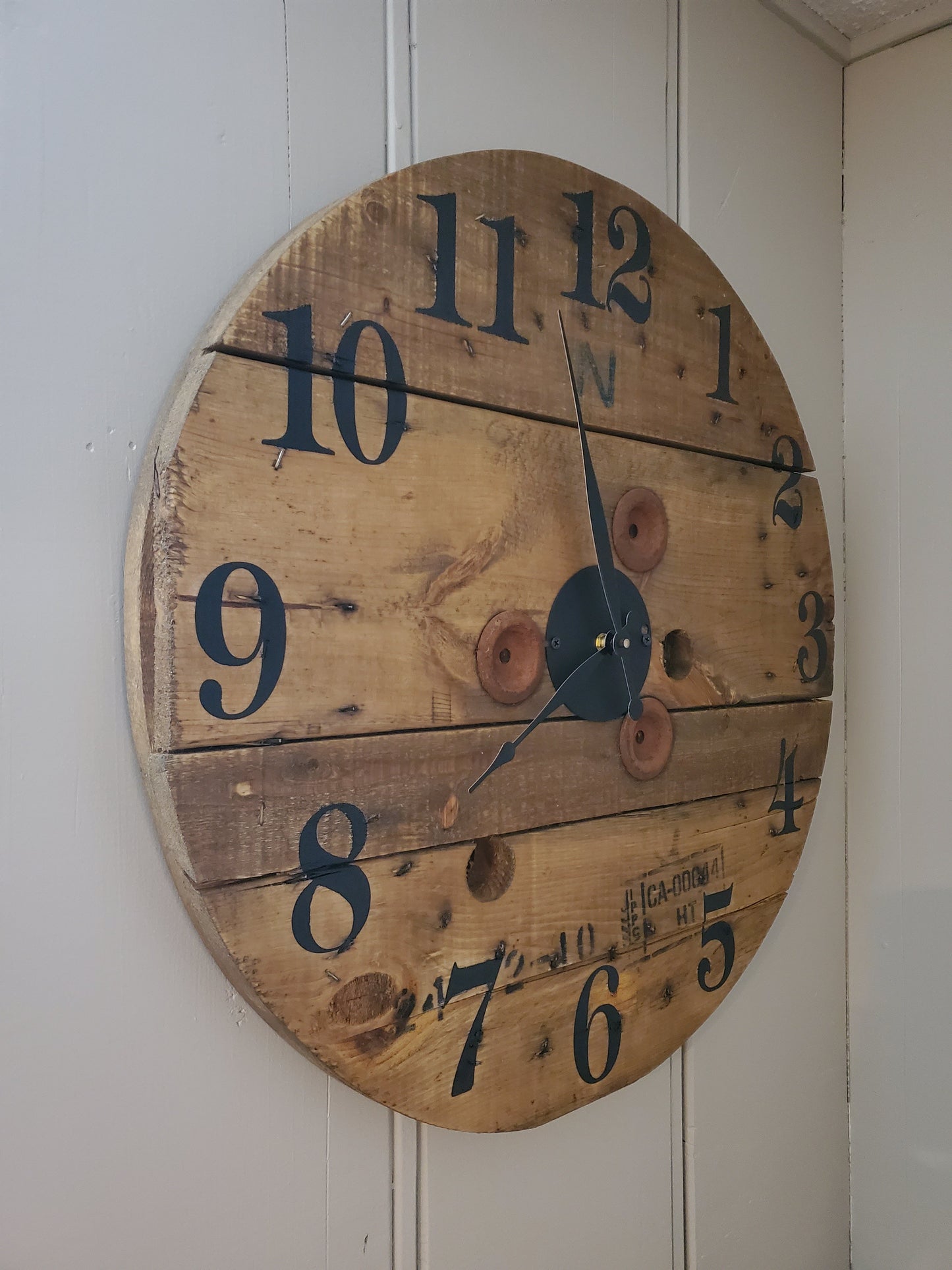 24" Rustic Spool clock