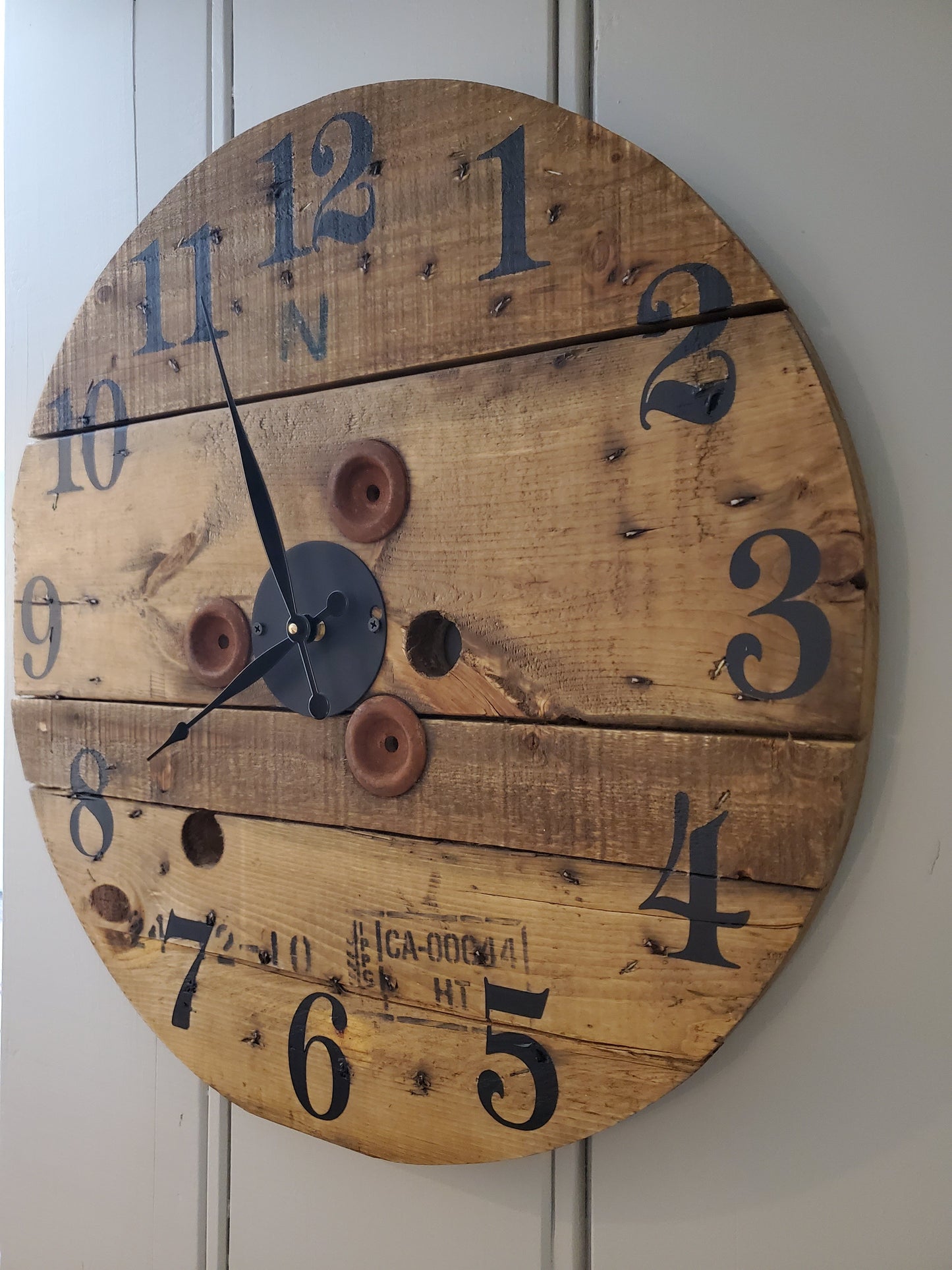 24" Rustic Spool clock
