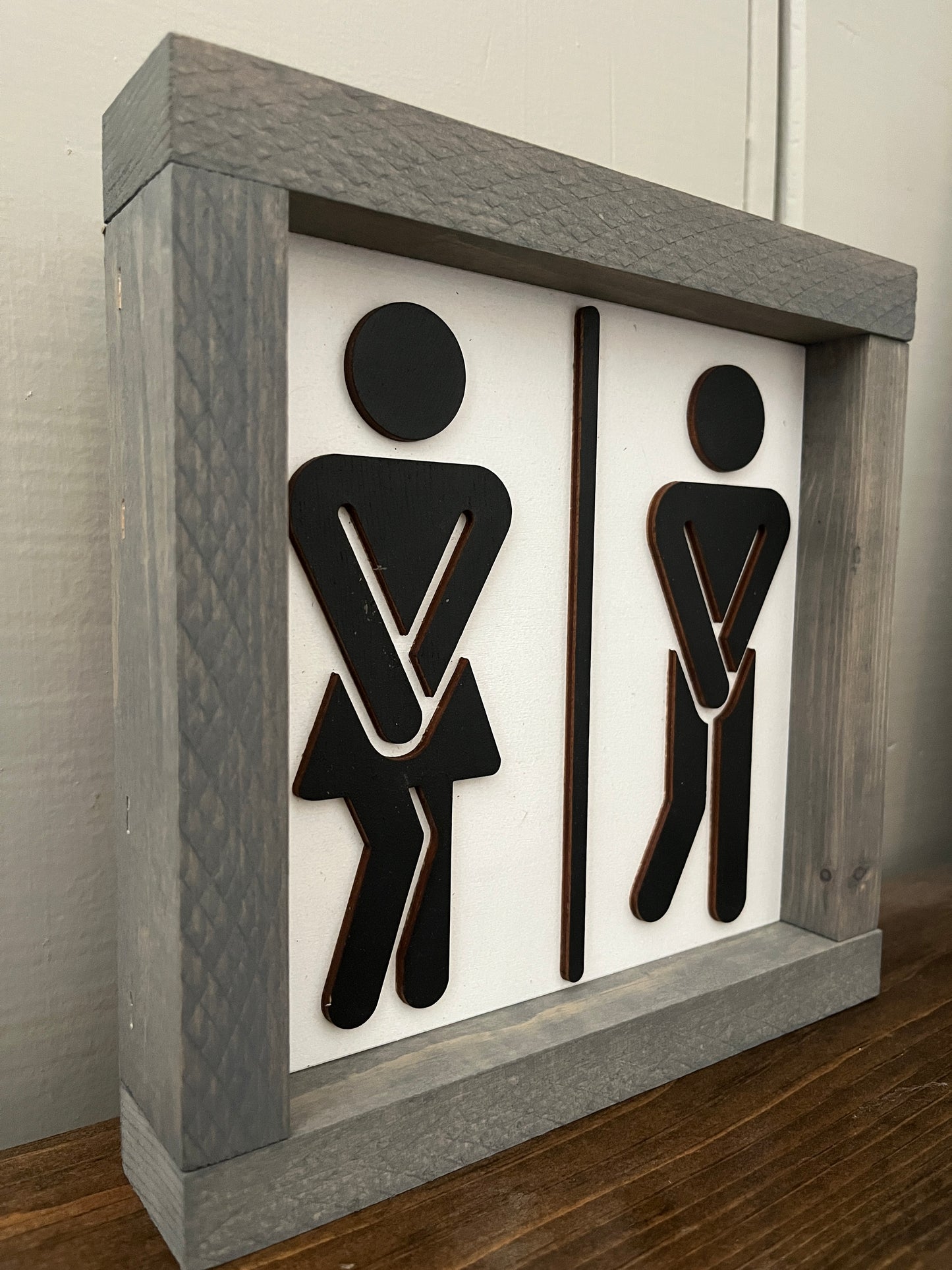 3D Bathroom -stick people 8"