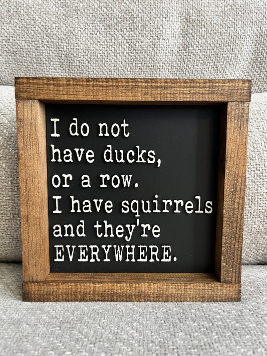 3D Squirrels Everywhere...8" - Black