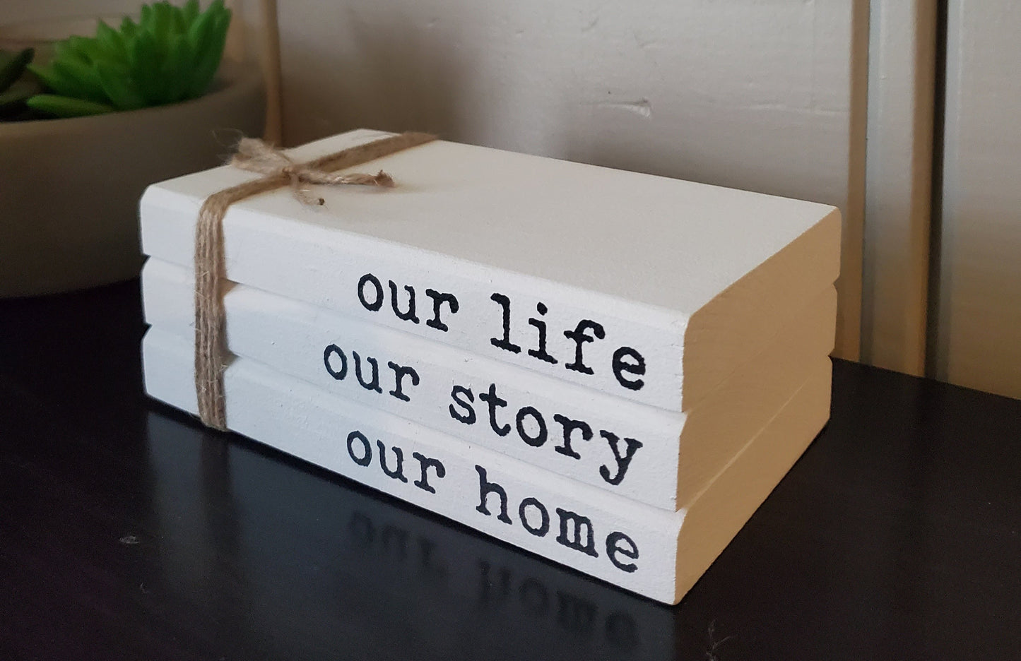 Our life, our story, our home - wood books