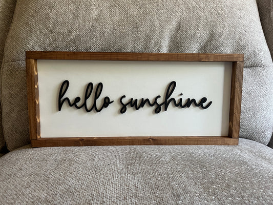 Hello Sunshine - 3D lettering