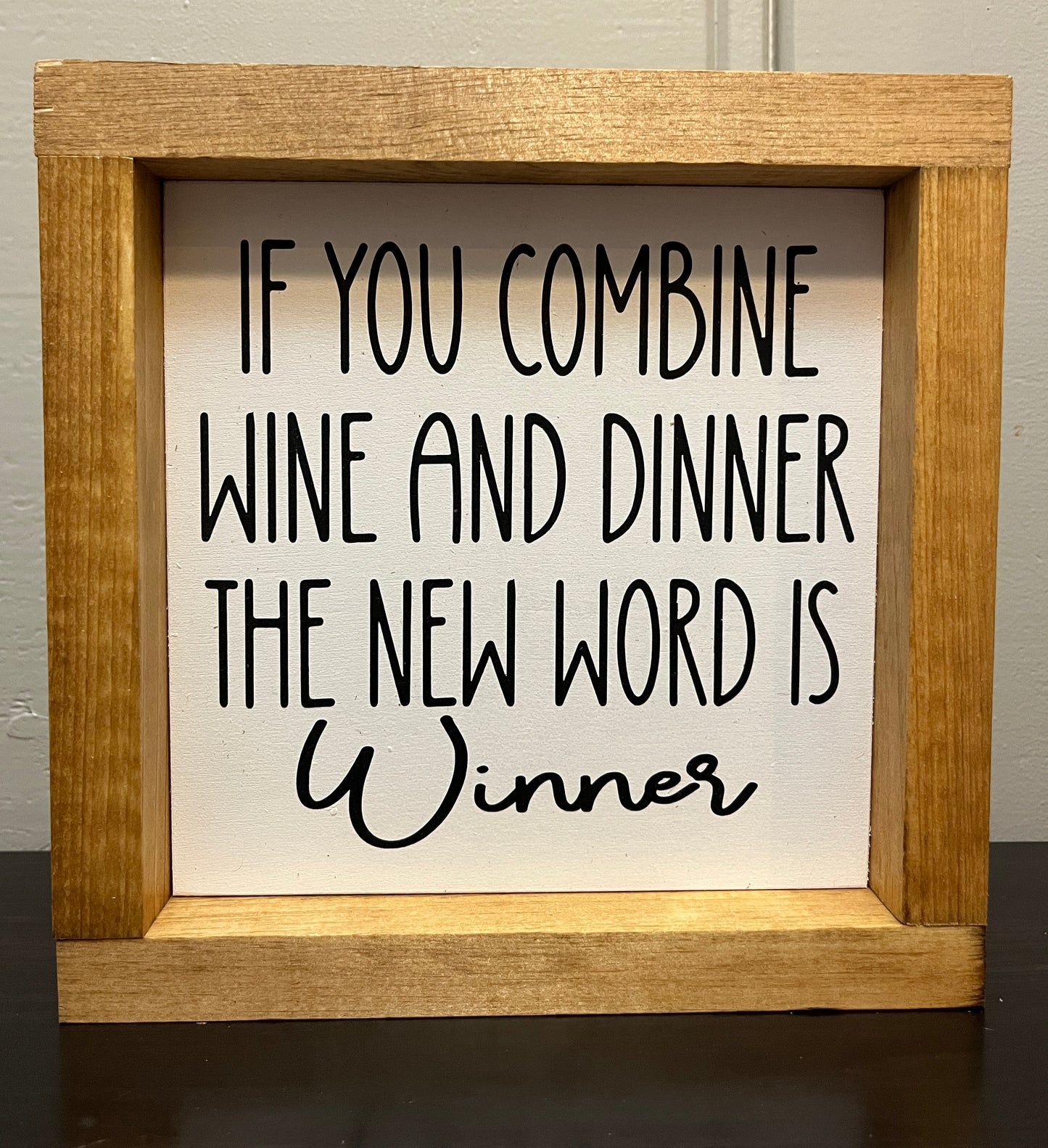 Combine wine and dinner