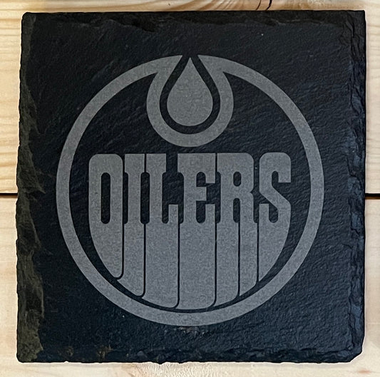 Slate Coaster - Edmonton Oilers