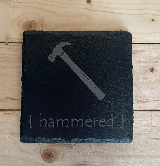 Slate coaster -Hammered