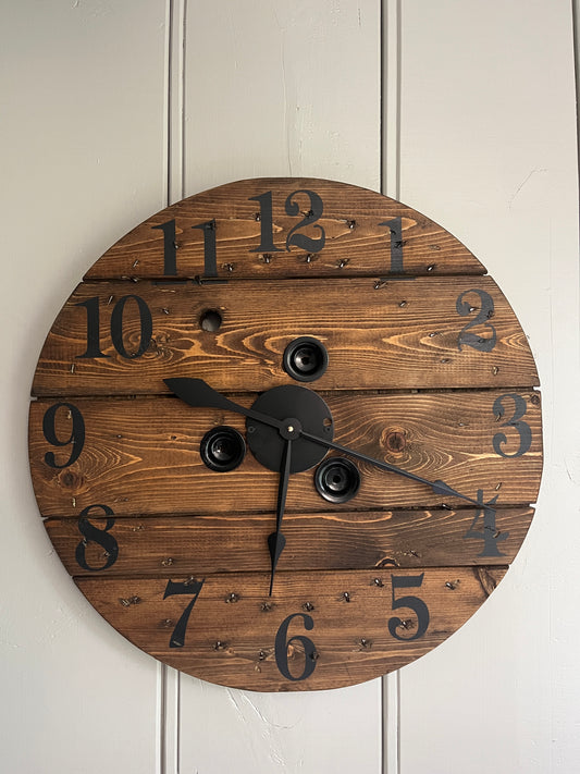 23" Indoor/outdoor Spool Clock -Provincial1
