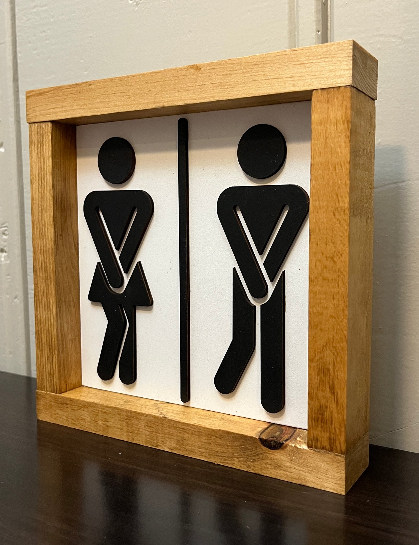 3D Bathroom -stick people 8"